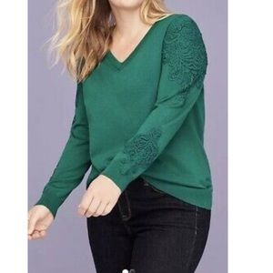 Lane Bryant size 18/20 Lace Shoulder Sweater NWT